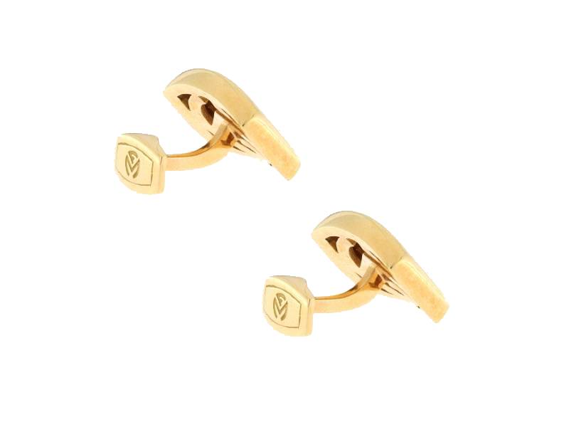 18KT YELLOW GOLD CUFFLINKS WITH BLACK ENAMEL FRANCK MULLER